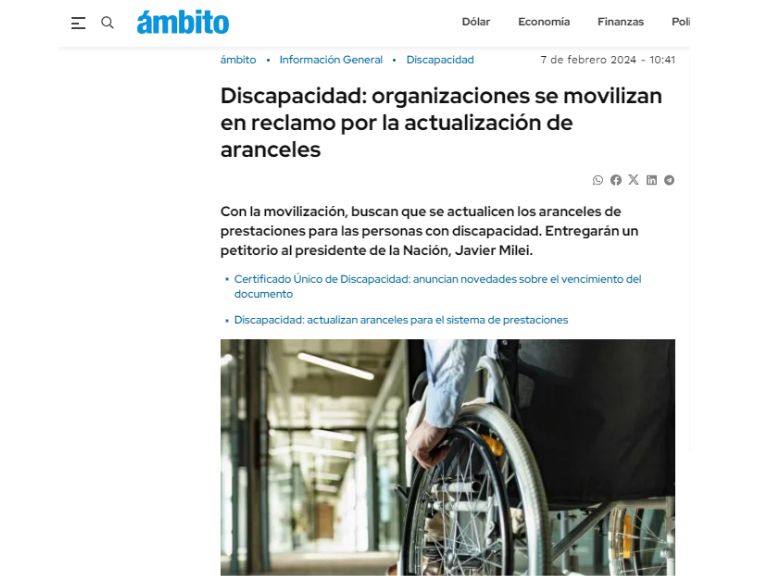 Discapacidad: Organizaciones Se Movilizan En Reclamo Por La ...